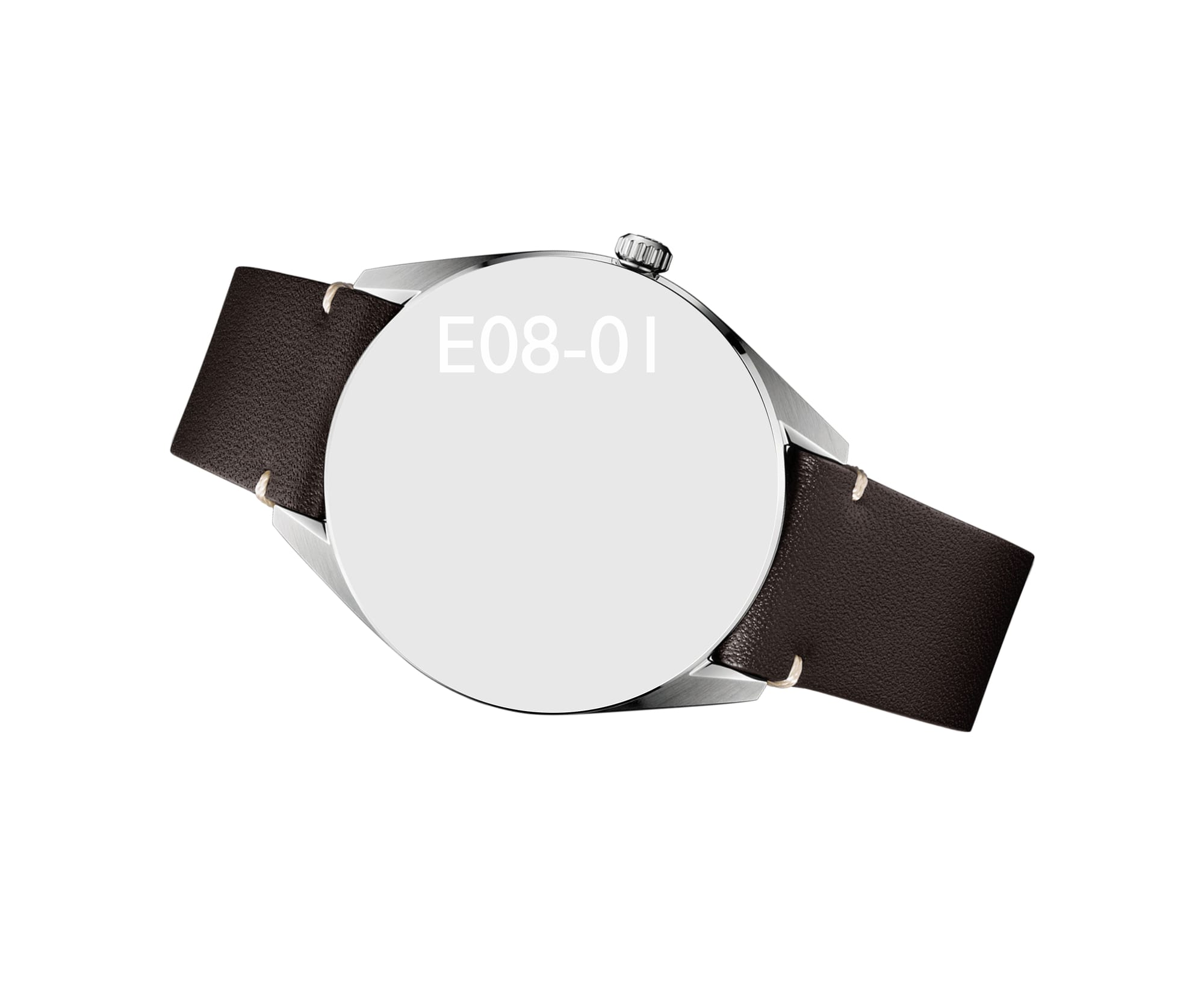 E08-01 Brown Leather Strap - 20/18 mm 