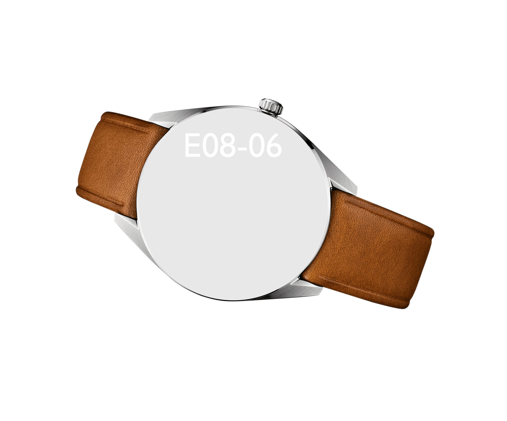 E08-06 Cognac Leather Strap - 20/18 mm 