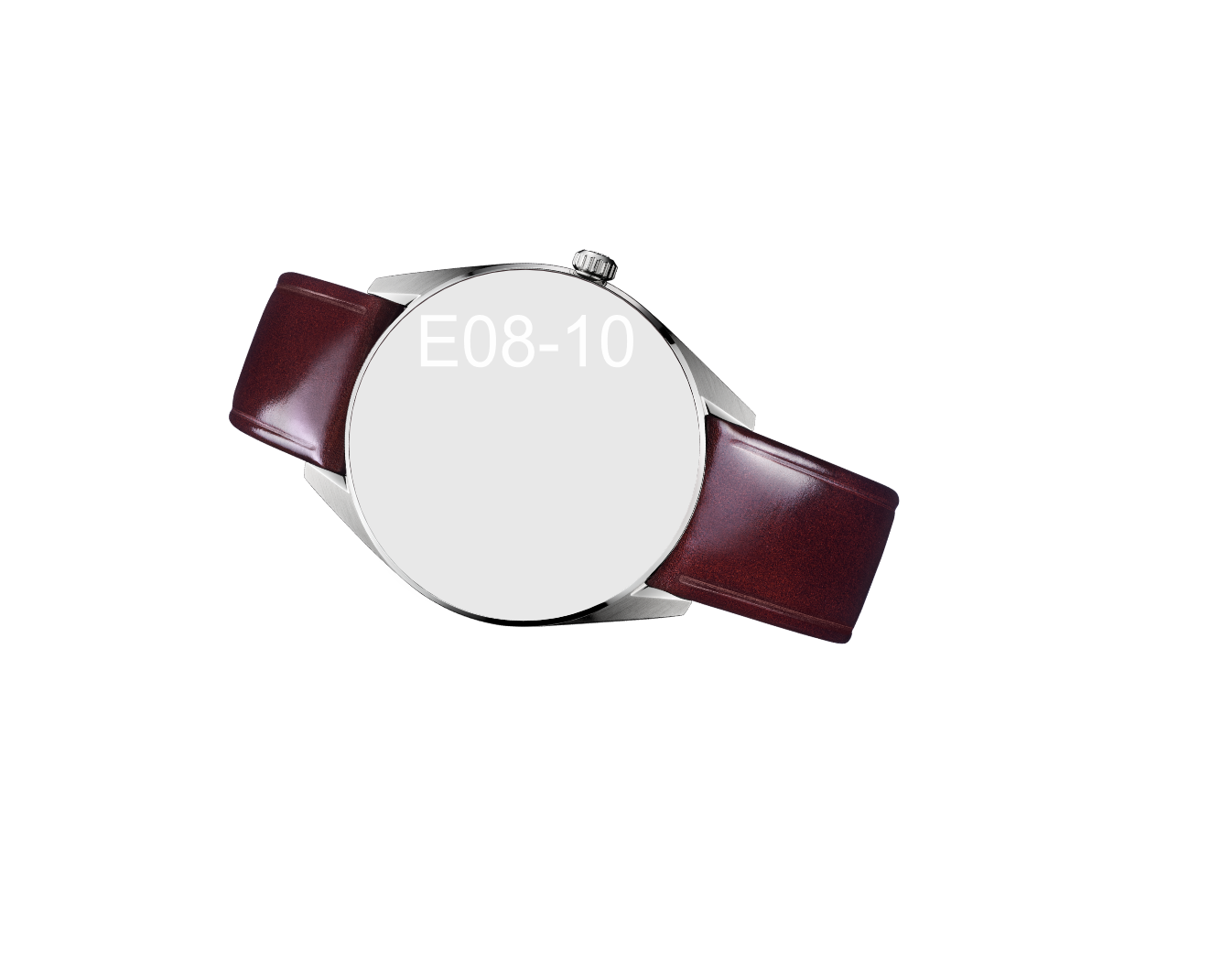 E08-10 Dark Brown Leather Strap 20/18