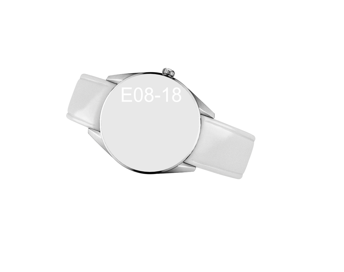 E08-18 White Leather Strap 18/16