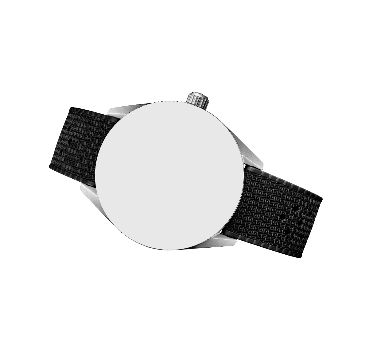 E12-02 Black Rubber Strap - 20/18 mm